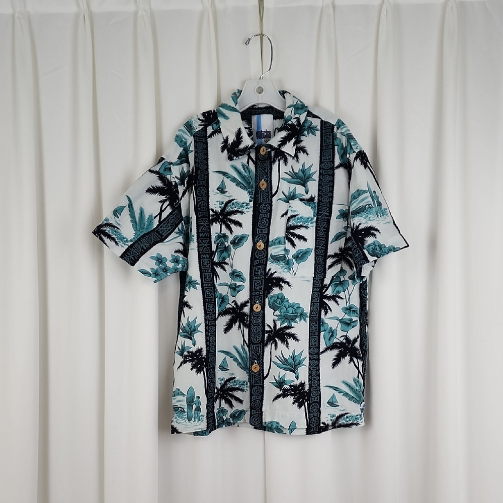 Vintage Gotcha Hawaiian Button Down Shirt  Size Medium